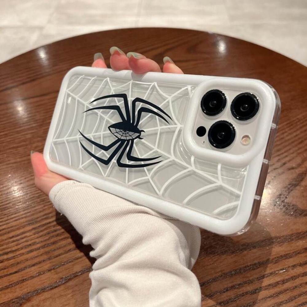 ✨HP✨iPhone 14 Pro Black & White Spider Case - Picture 2 of 4